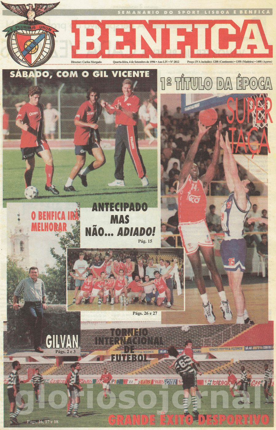 jornal o benfica 2812 1996-09-04